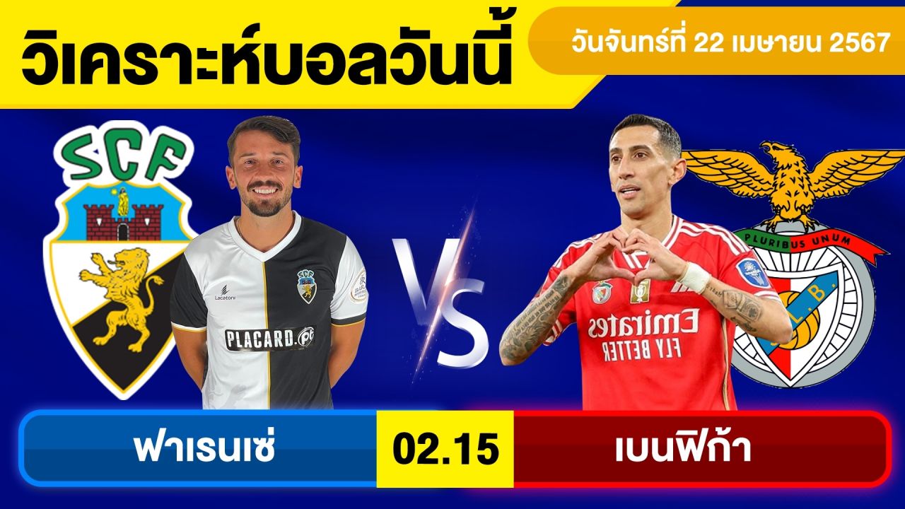 วิเคราะห์บอลวันนี้ วัน จันทร์ ที่ 22 เม.ย. 67 บอลเต็ง ทีเด็ดบอลวันนี้ ผลบอล บอลเด็ด By จอห์นบอลเต็ง