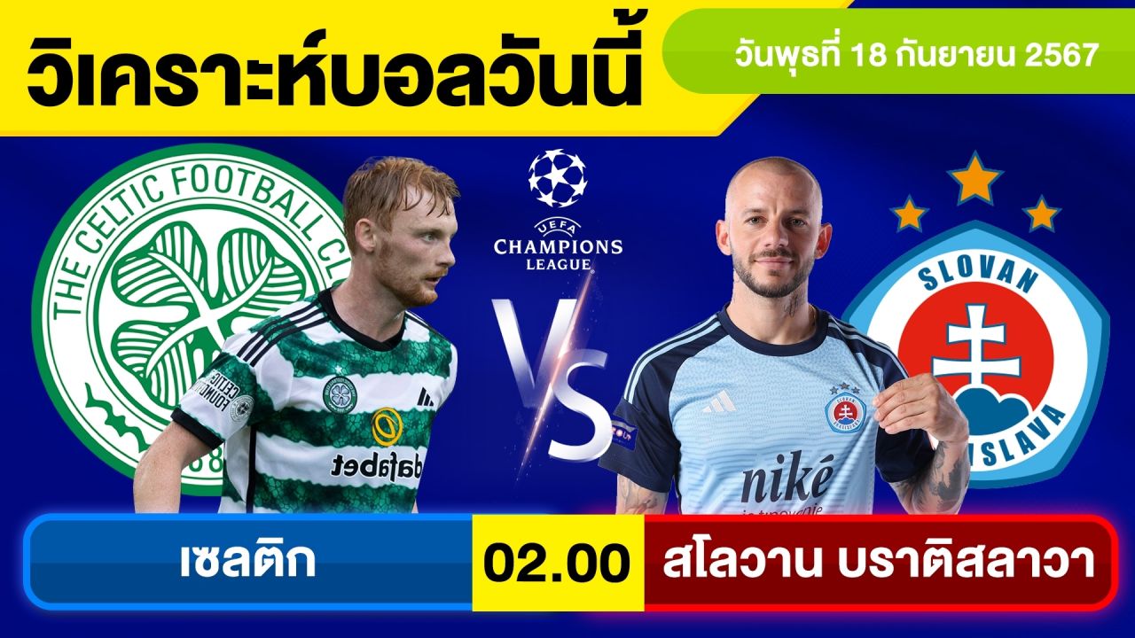 วิเคราะห์บอลวันนี้ วันพุธ ที่ 18 กันยายน 67 บอลเต็ง ทีเด็ดบอลวันนี้ ผลบอล บอลเด็ด By จอห์นบอลเต็ง