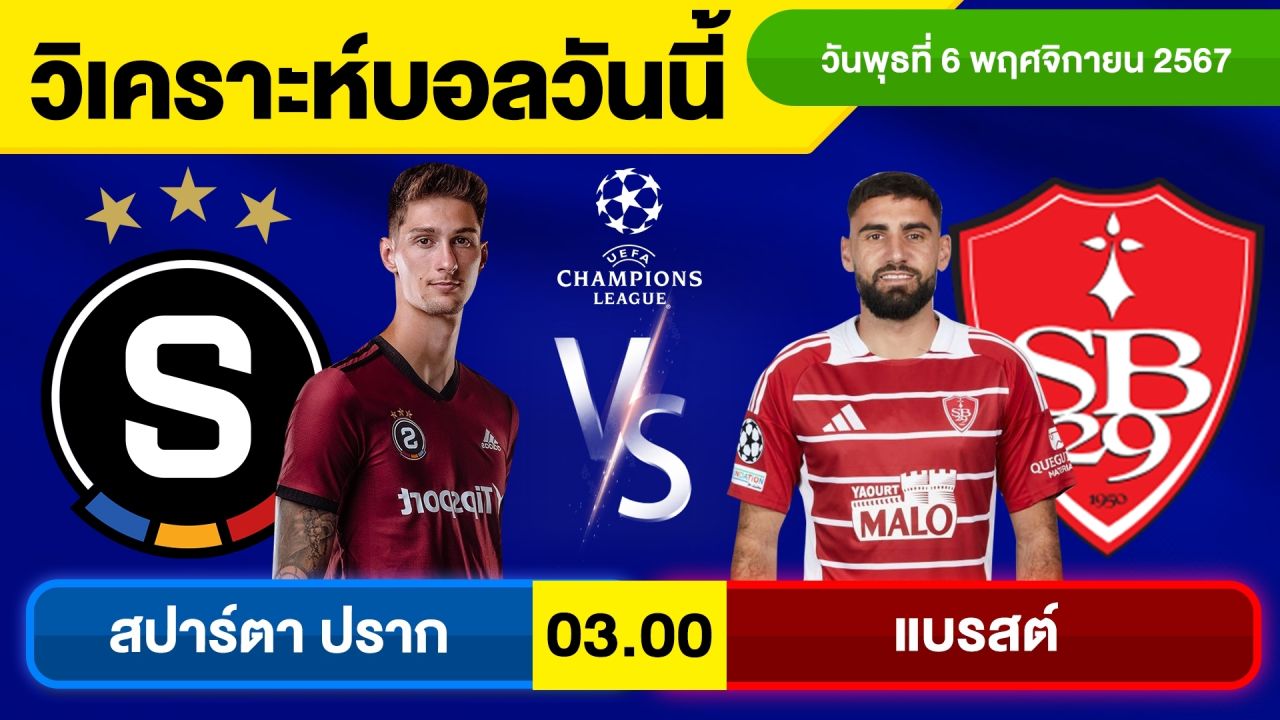 วิเคราะห์บอลวันนี้ วัน พุธ ที่ 6 พฤศจิกายน 67 บอลเต็ง ทีเด็ดบอลวันนี้ ผลบอล บอลเด็ด By จอห์นบอลเต็ง