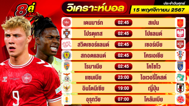 ดูวิเคราะห์ วิเคราะห์บอลวันนี้ ทีเด็ดบอล วันศุกร์ ที่ 15 พฤศจิกายน 2567 By ช็อตเด็ดบอลเต็ง